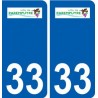 33 Parempuyre logo ville autocollant plaque stickers