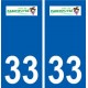 33 Parempuyre logo ville autocollant plaque stickers