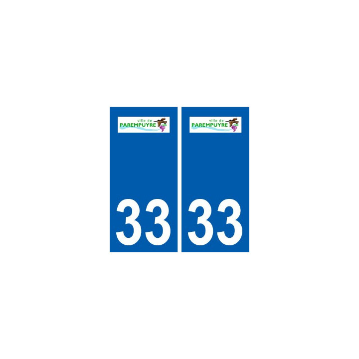 33 Parempuyre logo ville autocollant plaque stickers