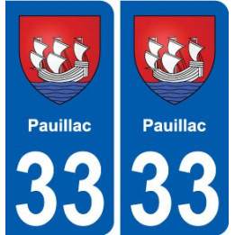 33 Pauillac blason ville autocollant plaque stickers