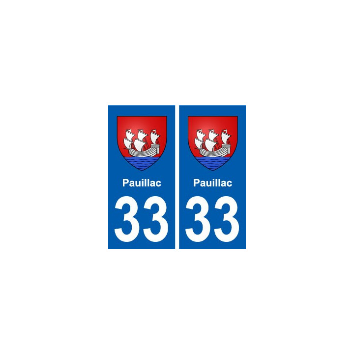33 Pauillac blason ville autocollant plaque stickers