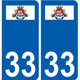 33 Pauillac logo ville autocollant plaque stickers