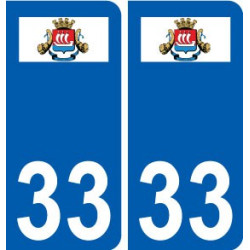 33 Pauillac logo ville autocollant plaque stickers