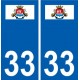 33 Pauillac logo ville autocollant plaque stickers