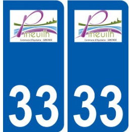 33 Pineuilh logo ville autocollant plaque stickers