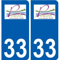 33 Pineuilh logo ville autocollant plaque stickers