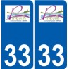 33 Pineuilh logo ville autocollant plaque stickers