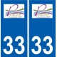 33 Pineuilh logo ville autocollant plaque stickers