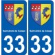 33 Saint-André-de-Cubzac blason ville autocollant plaque stickers