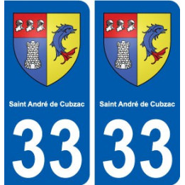 33 Saint-André-de-Cubzac blason ville autocollant plaque stickers