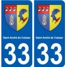 33 Saint-André-de-Cubzac blason ville autocollant plaque stickers