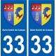 33 Saint-André-de-Cubzac blason ville autocollant plaque stickers