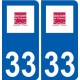 33 Saint-André-de-Cubzac logo ville autocollant plaque stickers