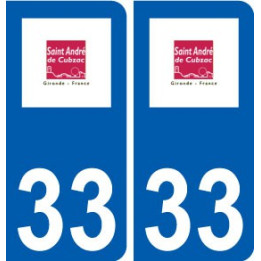 33 Saint-André-de-Cubzac logo ville autocollant plaque stickers