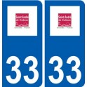 33 Saint-André-de-Cubzac logo ville autocollant plaque stickers