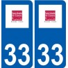 33 Saint-André-de-Cubzac logo ville autocollant plaque stickers