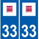 33 Saint-André-de-Cubzac logo ville autocollant plaque stickers