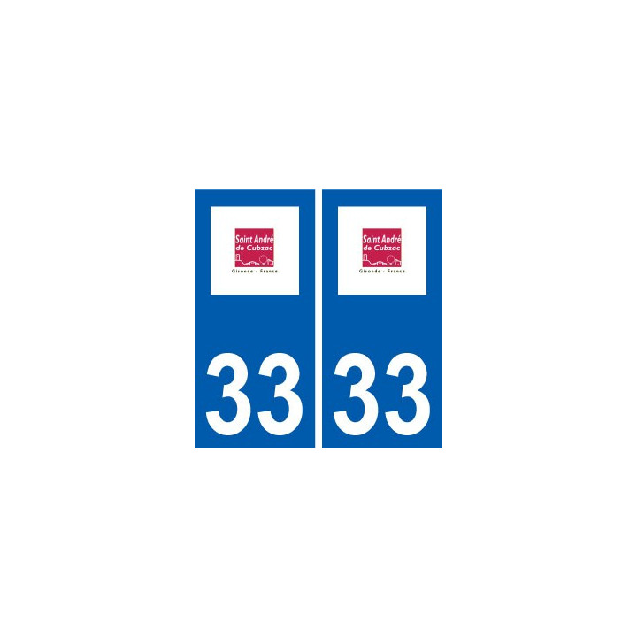 33 Saint-André-de-Cubzac logo ville autocollant plaque stickers