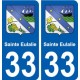33 Sainte-Eulalie blason ville autocollant plaque stickers