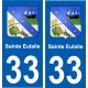 33 Sainte-Eulalie blason ville autocollant plaque stickers