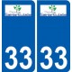 33 Sainte-Eulalie logo ville autocollant plaque stickers