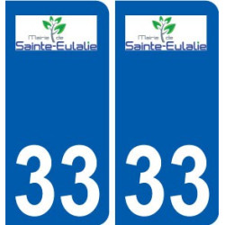 33 Sainte-Eulalie logo ville autocollant plaque stickers