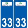 33 Sainte-Eulalie logo ville autocollant plaque stickers