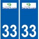 33 Sainte-Eulalie logo ville autocollant plaque stickers