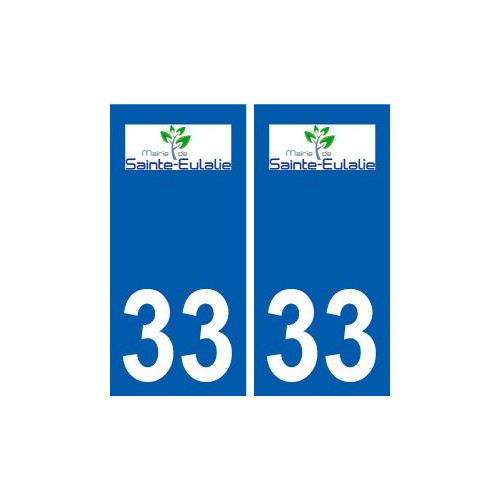 33 Sainte-Eulalie logo ville autocollant plaque stickers