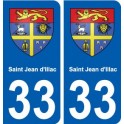 33 Saint-Jean-d'Illac  blason ville autocollant plaque stickers