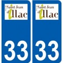 33 Saint-Jean-d'Illac logo ville autocollant plaque stickers