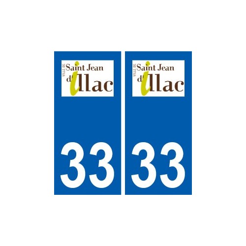 33 Saint-Jean-d'Illac logo ville autocollant plaque stickers