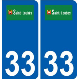 33 Saint-Loubès logo ville autocollant plaque stickers