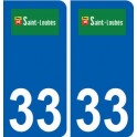 33 Saint-Loubès logo ville autocollant plaque stickers