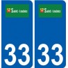 33 Saint-Loubès logo ville autocollant plaque stickers