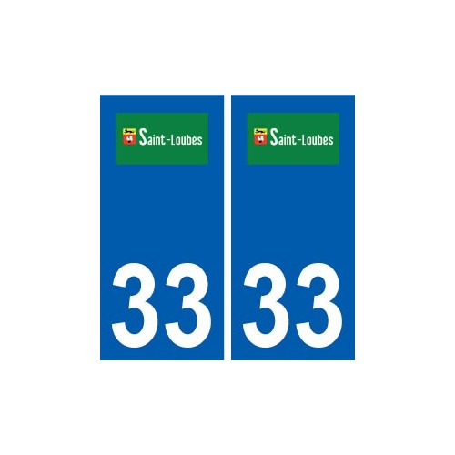 33 Saint-Loubès logo ville autocollant plaque stickers