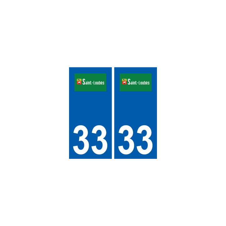 33 Saint-Loubès logo ville autocollant plaque stickers