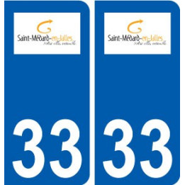 33 Saint-Médard-en-Jalles logo ville autocollant plaque stickers