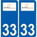 33 Saint-Médard-en-Jalles logo ville autocollant plaque stickers