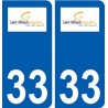 33 Saint-Médard-en-Jalles logo ville autocollant plaque stickers