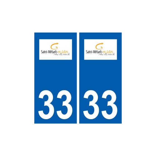 33 Saint-Médard-en-Jalles logo ville autocollant plaque stickers