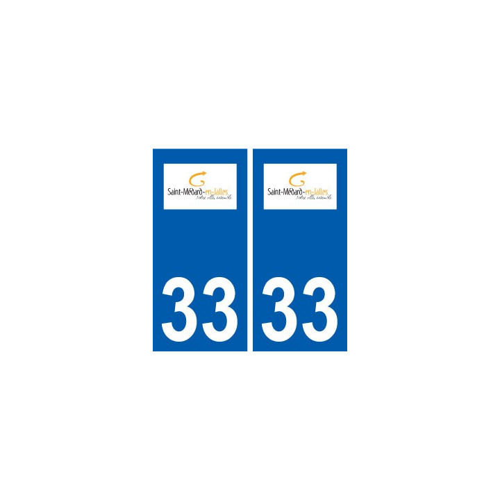 33 Saint-Médard-en-Jalles logo ville autocollant plaque stickers