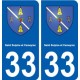 33 Saint-Sulpice-et-Cameyrac blason ville autocollant plaque stickers