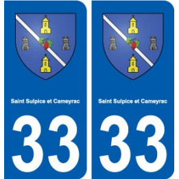 33 Saint-Sulpice-et-Cameyrac blason ville autocollant plaque stickers
