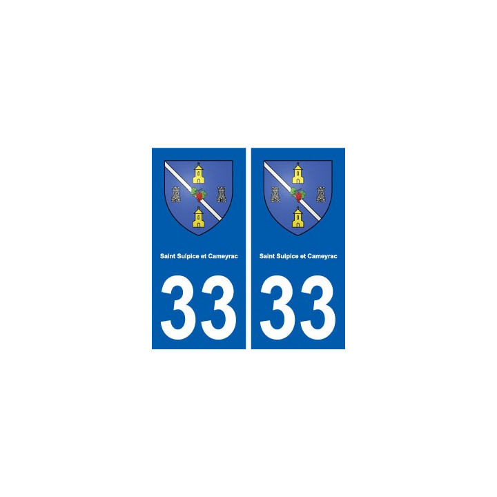 33 Saint-Sulpice-et-Cameyrac blason ville autocollant plaque stickers