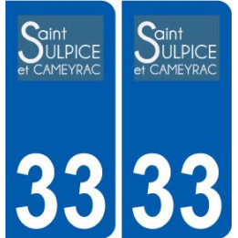 33 Saint-Sulpice-et-Cameyrac logo ville autocollant plaque stickers