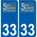33 Saint-Sulpice-et-Cameyrac logo ville autocollant plaque stickers