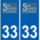 33 Saint-Sulpice-et-Cameyrac logo ville autocollant plaque stickers