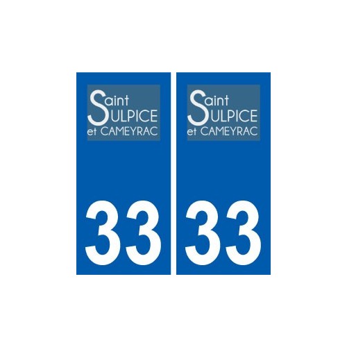 33 Saint-Sulpice-et-Cameyrac logo ville autocollant plaque stickers