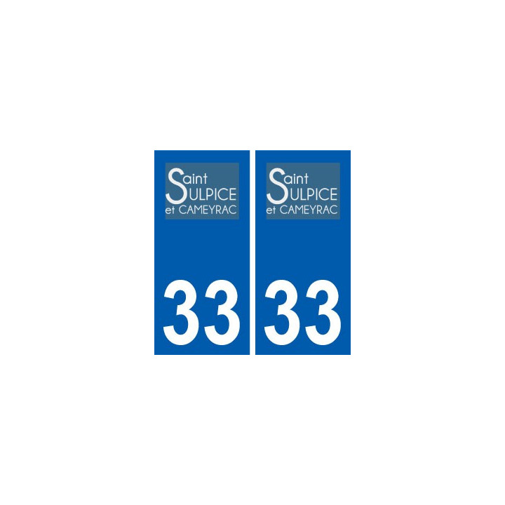33 Saint-Sulpice-et-Cameyrac logo ville autocollant plaque stickers